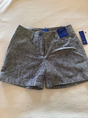 Apt. 9 Gray Linen-Blend Tailored Cuffed Women’s Shorts